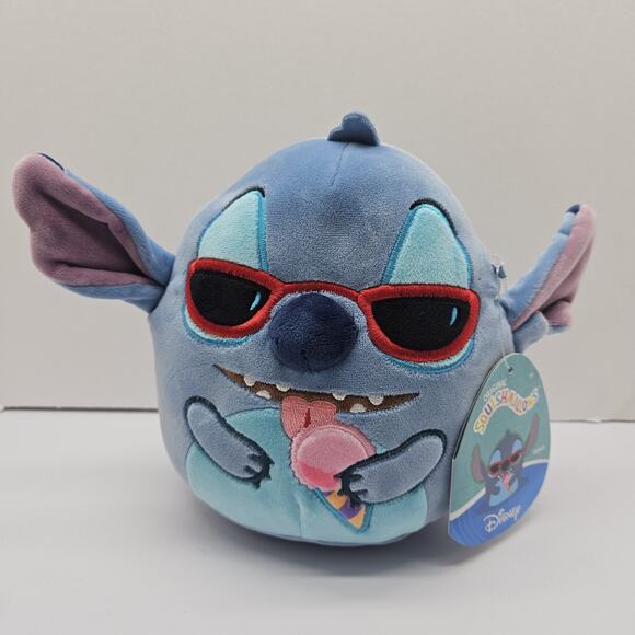 Squishmallows Disney Stitch eating an Ice Cream Cone 6.5" NWT - Picture 1 of 7